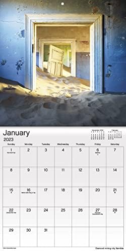 Calendário de Locais Abandonados 2023 - Deluxe 2023 Pacote de calendário de parede de Lugares abandonados com mais de 100 adesivos de calendário