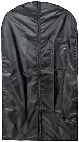 LPACK Black Black 44in Nylon Sacos de vestuário reformados para pendurar roupas de transportadora de roupas para