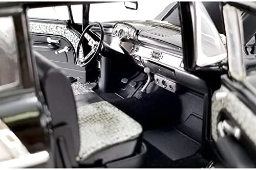 1957 Chevy 150 Restomod Hourglass Black and White Limited Edition para 774 peças mundialmente 1/18 Modelo