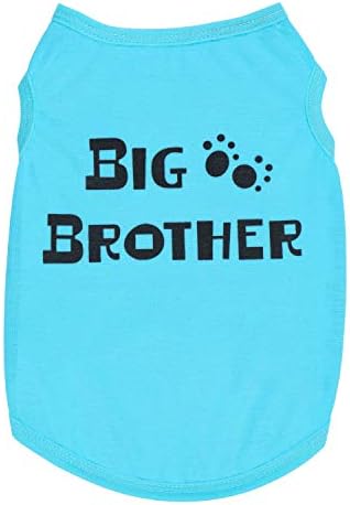 Camisa de cachorro Ollypet para pequenas raças grandes de grandes raças grandes roupas de anúncio para animais de estimação azul