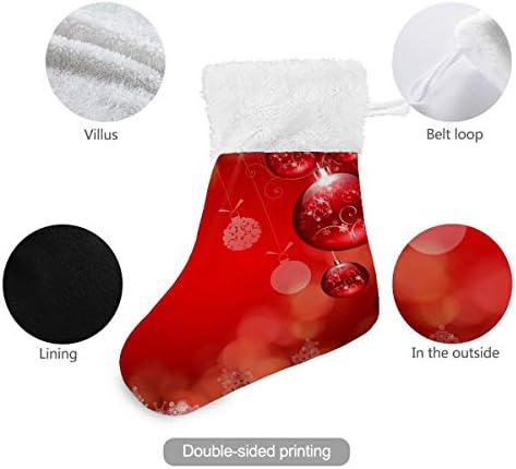Meias de Natal de Alaza Red Christmas Classic Classic Personalizado Pequenas decorações de meia para férias em
