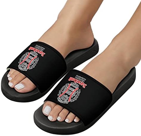 Sandálias de mamãe de beisebol não deslizam chinelos de dedo do pé para massagem banho de chuveiro