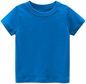 Criança de crianças meninos meninos de manga curta camiseta básica camisa de verão casual camisa tops de cor sólida