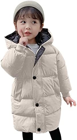 Criança criança garotas meninas casaco de suéter inverno grosso botão quente com capuz casaco à prova de vento fora