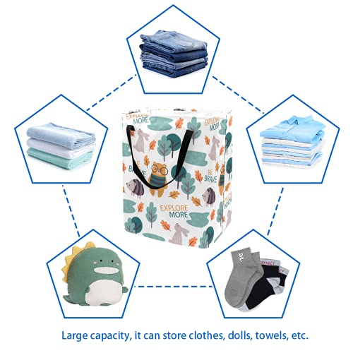 Grande cesta de lavanderia cesto de lavanderia cesto com alças bolsa de roupas dobráveis, lixo dobrável