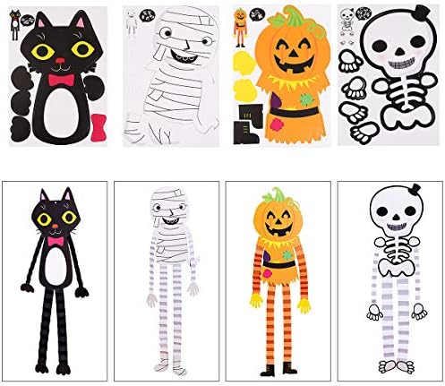 Doitool 4 Set Halloween Scary Porta Hanger Material Pacote Papel pendurado Decoração de festa DIY
