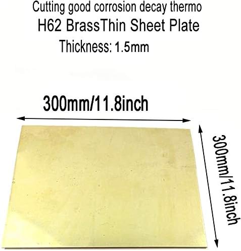 Placa de latão Yuesfz H62 Placa de latão Tamanho personalizado Modelo CNC Modelo de molde Diy Ponta de espessura