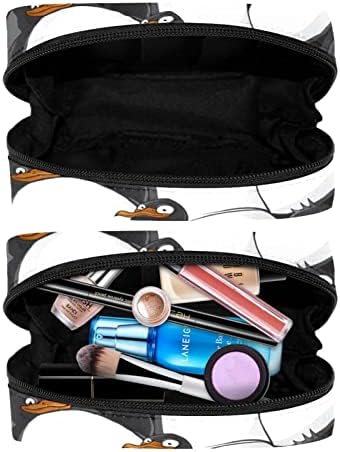 Bolsa de maquiagem inadequada, Penguins Pattern Cosmetics Bag portátil Tote de viagem Travel Case Organizer