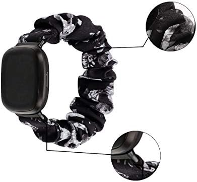 Scrunchie Elastic Watch Band Fit for Fitbit Sense/Versa 3, Padrão de tecido macio Padreco de tecido de