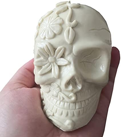 3D Flor Skull Silicone Mold resina epóxi decoração DIY Fazendo sabão derreter resina polímero de