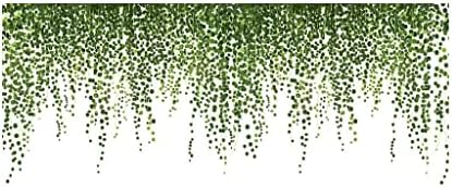Chanmol verde planta decoração de casa adesivos de parede 2 lençóis descascados e bastões de