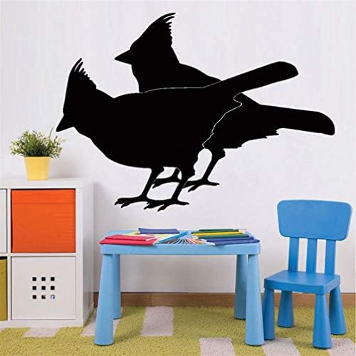 Ruberpig adesivo de parede pássaros decalques de parede de quadro -negro decalque removível decoração de