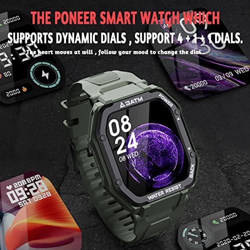 Yiisu Smart Watches, relógio inteligente de 1,69 polegada para telefones iOS e Android, rastreadores de relógio