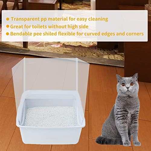 3 Pack Cat Box Pee Splash Guard Para uma caixa de areia de gato aberta, mantenha a ninhada na