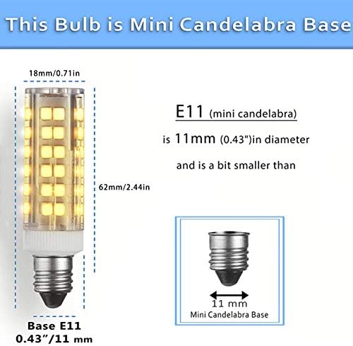 LED E11 T4 mini lâmpada de candelabra 10W, 100W Substituição de halogênio 360 ° ângulo de feixe