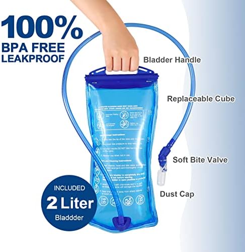Mochila de Hidratação Woomada Mochila Mochila de Água com 2 litros BPA Bexiga de água livre para