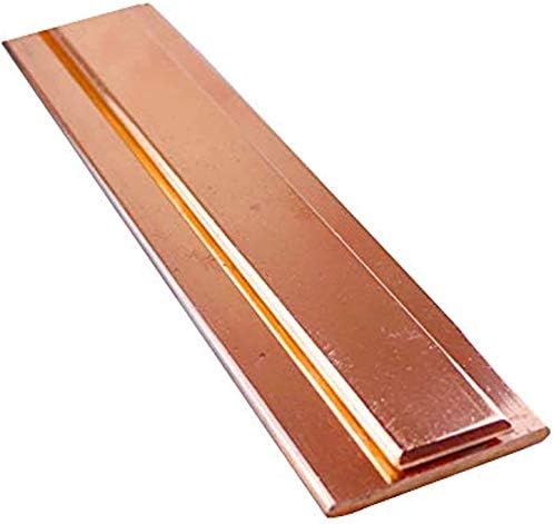 Folha de cobre Huilun Brass 2pcs 100mm/3. 9 polegadas T2 Cu de metal barra plana artesanato