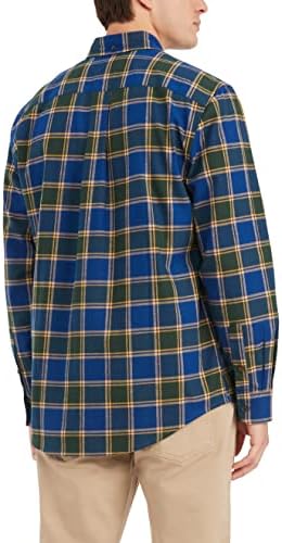 Tommy Hilfiger masculina de manga comprida Button Down camisa em Fit Classic, Hunter/Navy, L