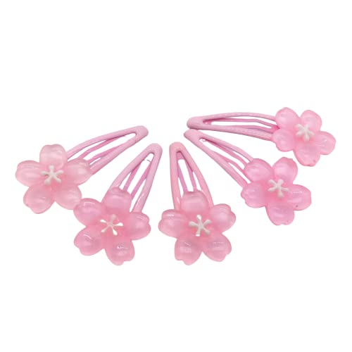 5pcs Flor Snap Hair Clips For Women Girls Bangs Side Hairpins Simples Barrettes Cabelo Rosa Acessórios