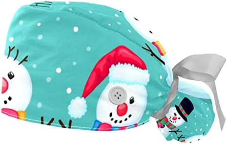 2 pacotes de natal boneco de neve de natal tampa de gabinete mulheres longas cabelos longos, chapéu