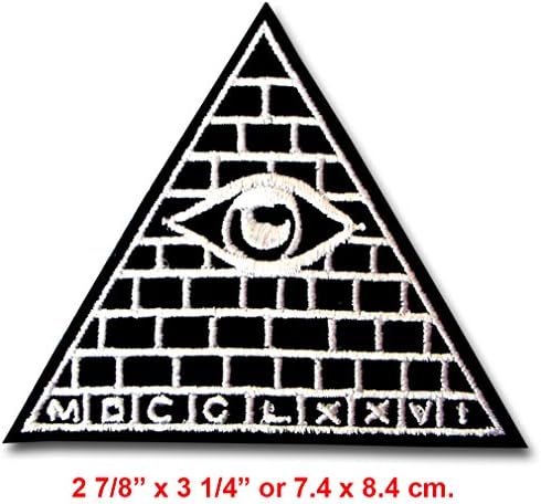 Verani Horus Eye of Providence Patch Appliques bordados Ferro em maçons egípcios pirâmide iluminati