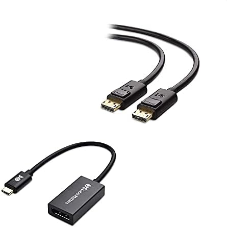 Cable Matters 8K DisplayPort para DisplayPort Cable com resolução de vídeo de 8k 60Hz e suporte HDR - 3 pés e USB