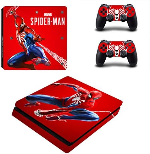 Vanknight Vinyl Decal Skin Sketers Tampa para PS4 Slim S Console PlayStation 4 Controllers Red Spider