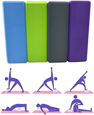4 PCs Yoga bloqueia blocos de espuma de tijolo EVA de ioga de alta densidade para melhorar a força,