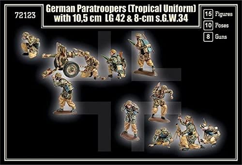 Marte Figuras 72123-1/72 Paratroopers alemães WWII Modelo Kit