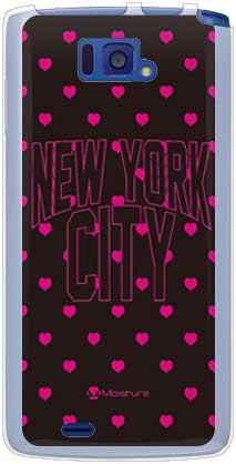 Segunda pele NYC Pink Heart Dot Design por umidade/para mídias x n-04e/docomo dnc04e-tpcl-777-j183