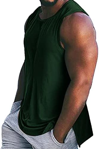 Tanque de treino masculino tampa muscular tampa com mangas com fosco de fosqueira rápida camisa seca