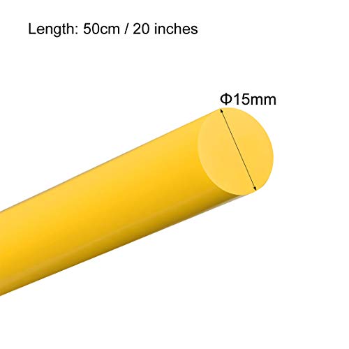 UXCELL 3PCS Haste redonda de plástico 5/8 polegadas DIA 20 polegadas comprimento