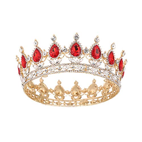 Zexuan vintage real rainha lastral shretbrone diadema tiaras coroa concurso baile de criação de noiva de