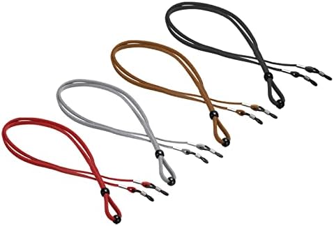 Cinta de óculos de patikil, 4 óculos de olhos ajustáveis ​​de pacote de corda de corda de segurança colorida portador