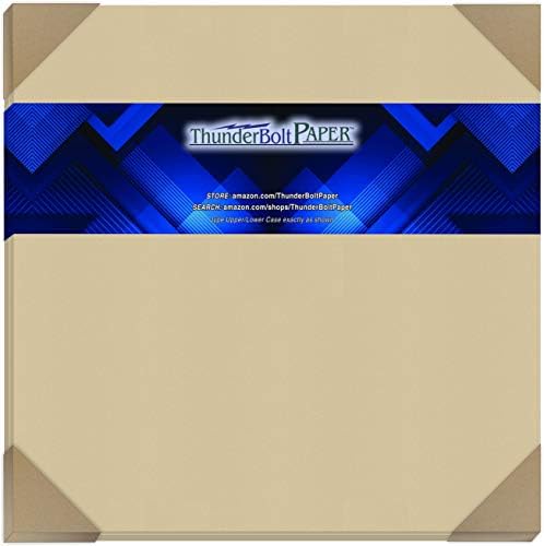 50 folhas de papel de acabamento de fibra bronzeada deserta - 12 x 12 polegadas álbum de scrapbook | Tamanho