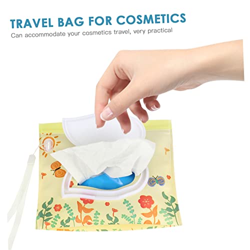 Doitool 4pcs Wet Wipes Bacha de embalagem Wips Baby Travel Bag Dispenser Wipes Dispensador de bolsa
