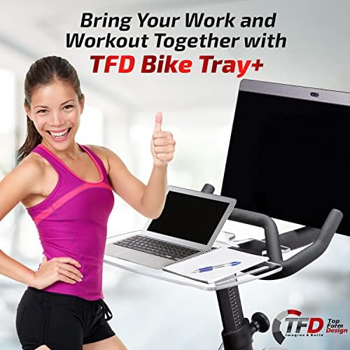 Tfd a bandeja+ | Compatível com Peloton Bike+, fabricado nos EUA, laptop e suporte da bandeja de mesa | Projetado