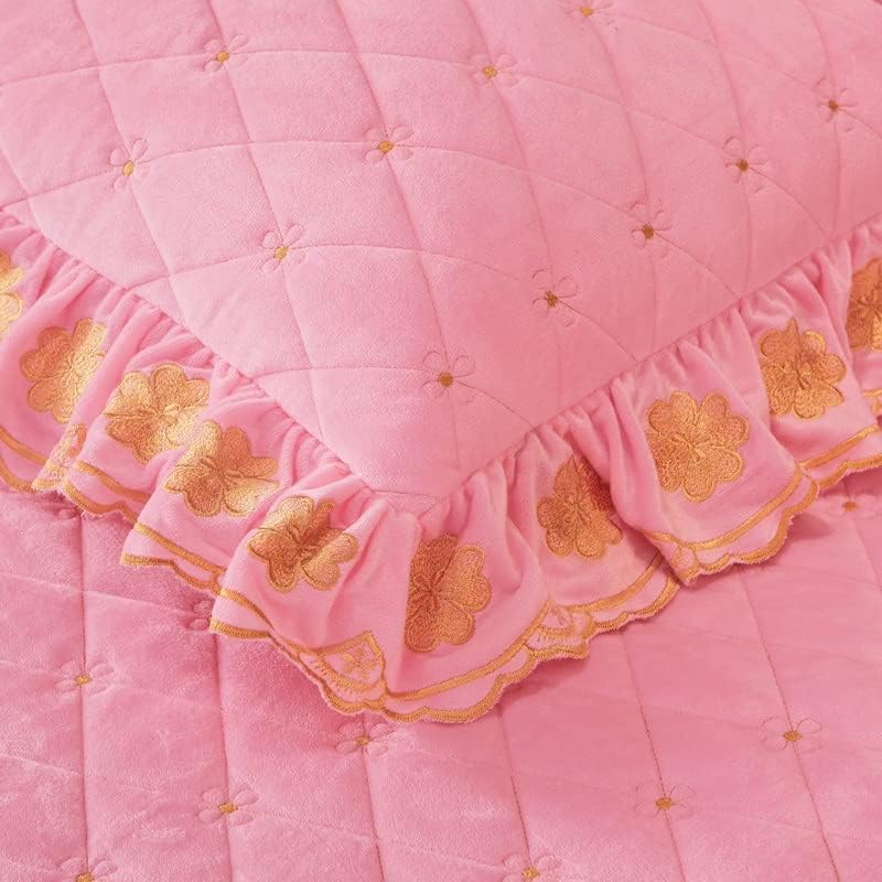 Xqxqfdc Bordado de bordado de veludo para cama 2pcs Conjunto de travesseiro de decoração de retangular
