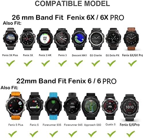 XNWKF 20mm Smart Watch Band tiras para Garmin Fenix ​​6 6s 6x Pro 5x 5 5s Plus Rapul