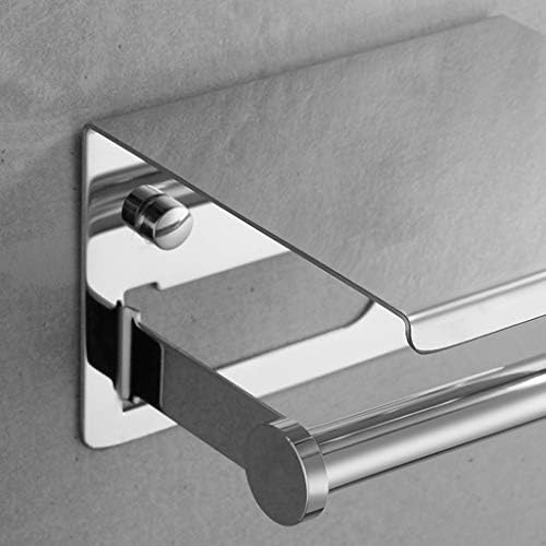 Zldxdp papel higiênico suporte de parede montado em aço inoxidável, suporte de toalheiro de aço inoxidável