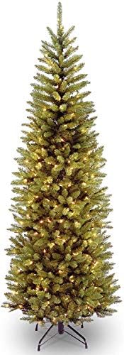 NACIONAL TREE Company Artificial pré-iluminada árvore de Natal, verde, abeto de Kingswood, luzes brancas,