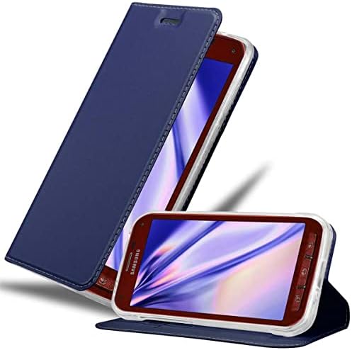 Caso Cadorabo Book Compatível com Samsung Galaxy S5 ativo em azul escuro elegante - com fechamento magnético,