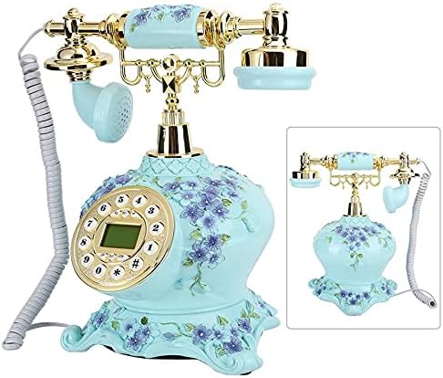SJYDQ Antigo telefone fixo com cordão lineado home telefones vintage clássico de cerâmica home telefonal antigo