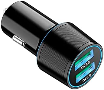 Carregador de carro 36w, urehepo qc3.0 carrega rápida porta dupla porta USB Adaptador mais leve compatível