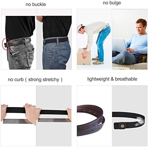 Sem fivela invisível cinturão elástico para homens/mulheres se encaixa na cintura 24-50in presente do