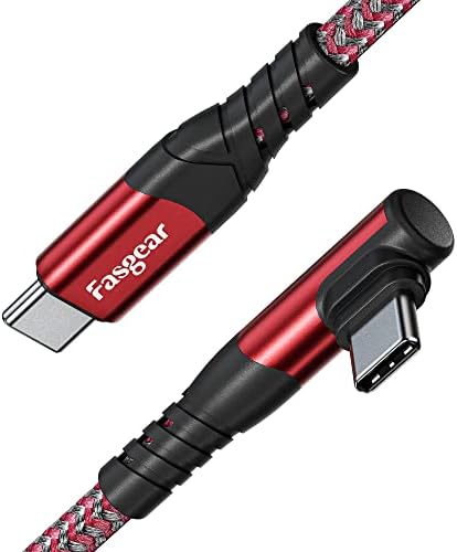 Fasgear USB C para USB-CABLE, 1 pacote de 6 pés 60w Charging rápido Nylon Cabo de carregador de
