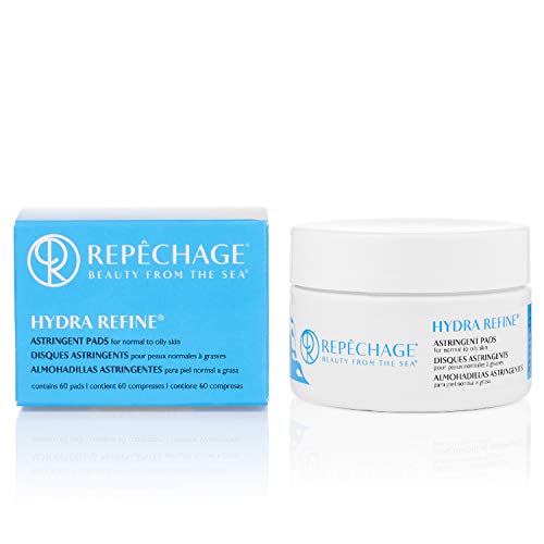 Repêchage Hydra Refine® Astringente Pads para a pele normal a oleosa - Toner de face pré -hidratado Paddas de