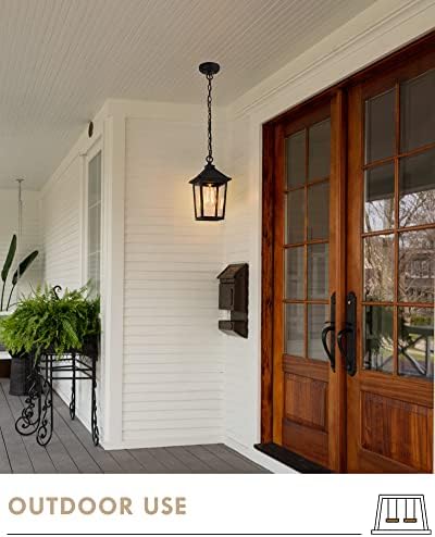 Luzes pendentes ao ar livre para varanda, luz do exterior HWH Luz de varanda, lustre externo para
