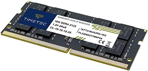 Timetec 32GB Kit DDR4 2133MHz PC4-17000 Não ECC não sofrido 1,2V CL15 2RX8 Dual Rank 260 PIN SODIMM Laptop Notebook