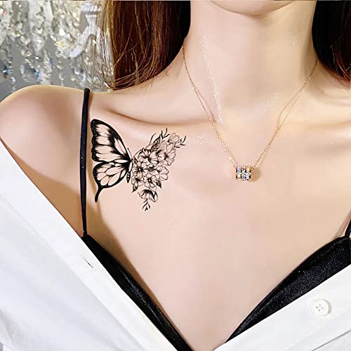 Asdfgh sexy impermeável pequeno e fresco tatuagem adesivos de flores de manga temporária tatuagem de